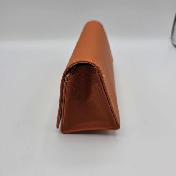 Tory Burch Orange Saffiano‎ Leather Eyeglass Sunglass Case Pouch Designer Luxury main image 7